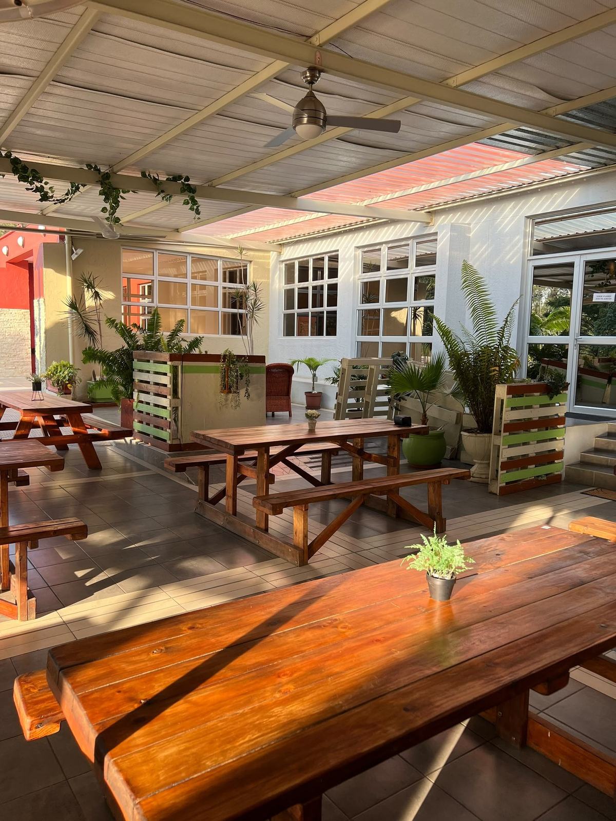 Covered dining pavilion